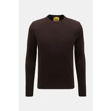 B.F. Knitwear - Herren - Merino Rundhalspullover dunkelbraun B.F. Knitwear - Herren - Merino Rundhalspullover dunkelbraun