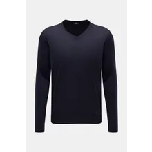 Fedeli - Herren - Feinstrick V-Neck Pullover navy Fedeli - Herren - Feinstrick V-Neck Pullover navy