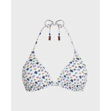 Vilebrequin - Micro Ronde Des Tortues Triangel-bikinioberteil Für Damen - Bademode - Fleur - Weiss - Größe L Vilebrequin - Micro Ronde Des Tortues Triangel-bikinioberteil Für Damen - Bademode - Fleur - Weiss - Größe L