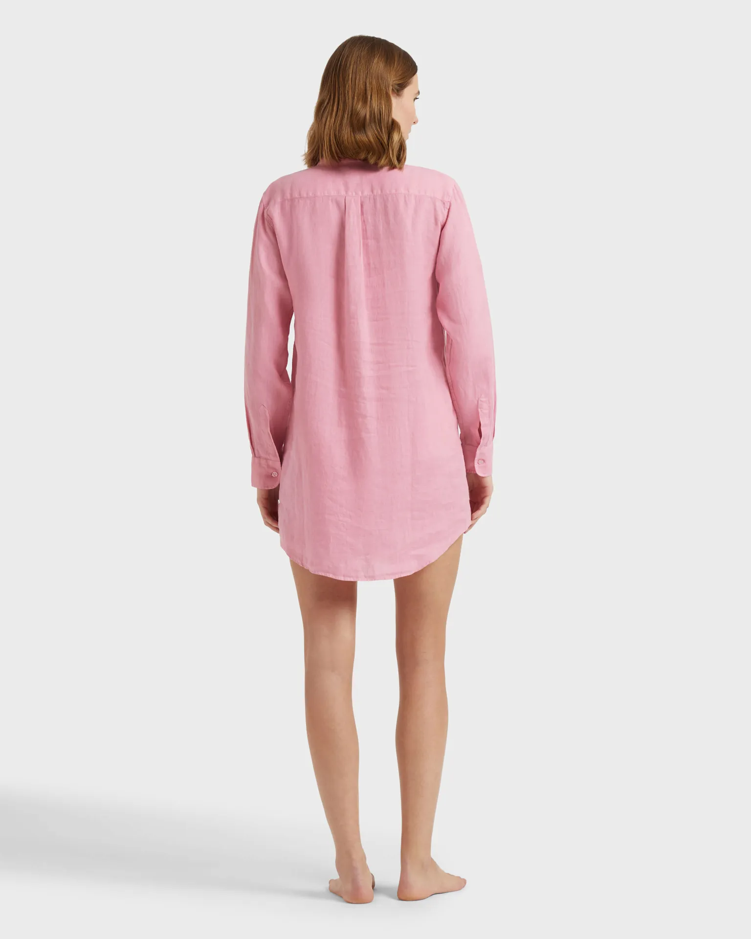 Vilebrequin - Solid Hemdkleid Aus Leinen Für Damen - Kleid - Fragance - Rosa - Größe S – Bild 4