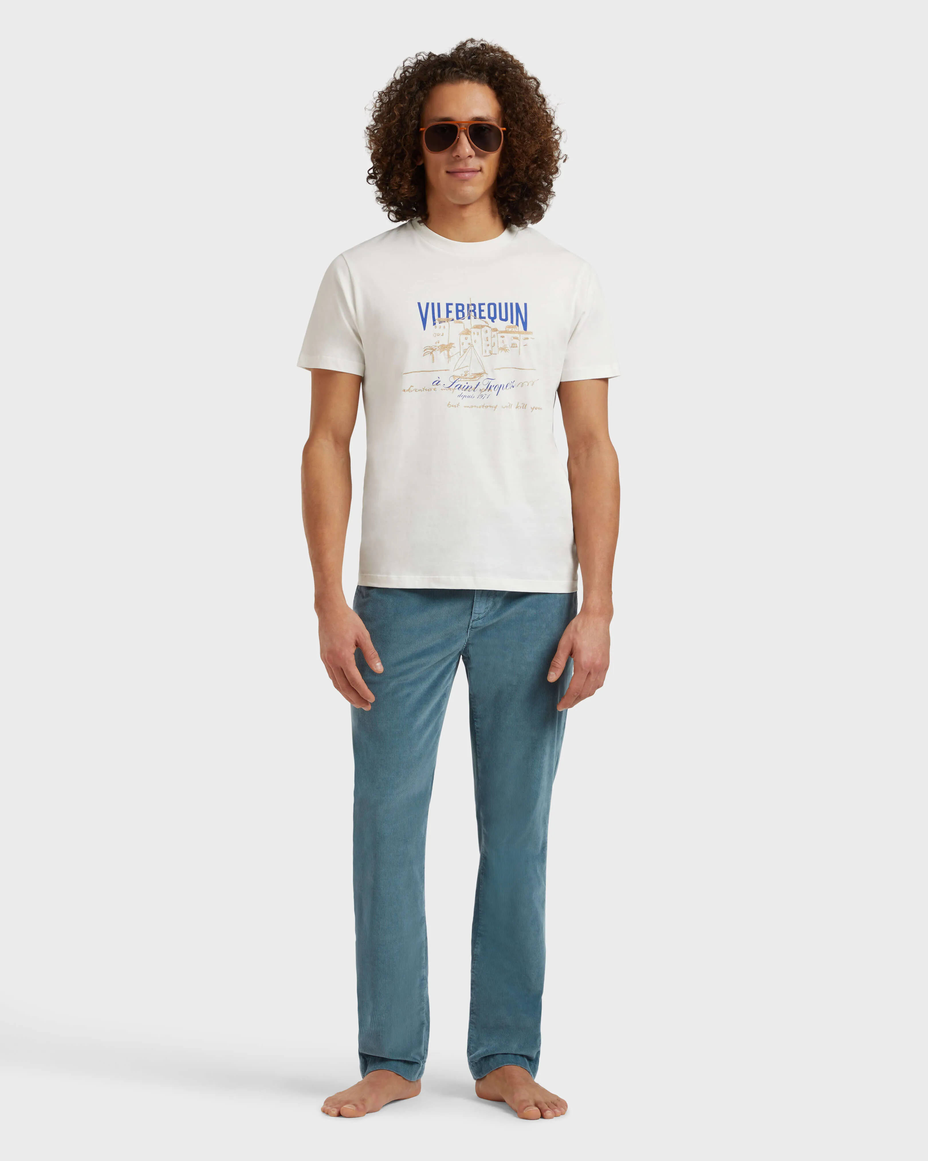 Vilebrequin - Hose Mit Elastikbund Aus Samt Für Herren - Hose - Clemence - Blau - Größe 36 – Bild 5