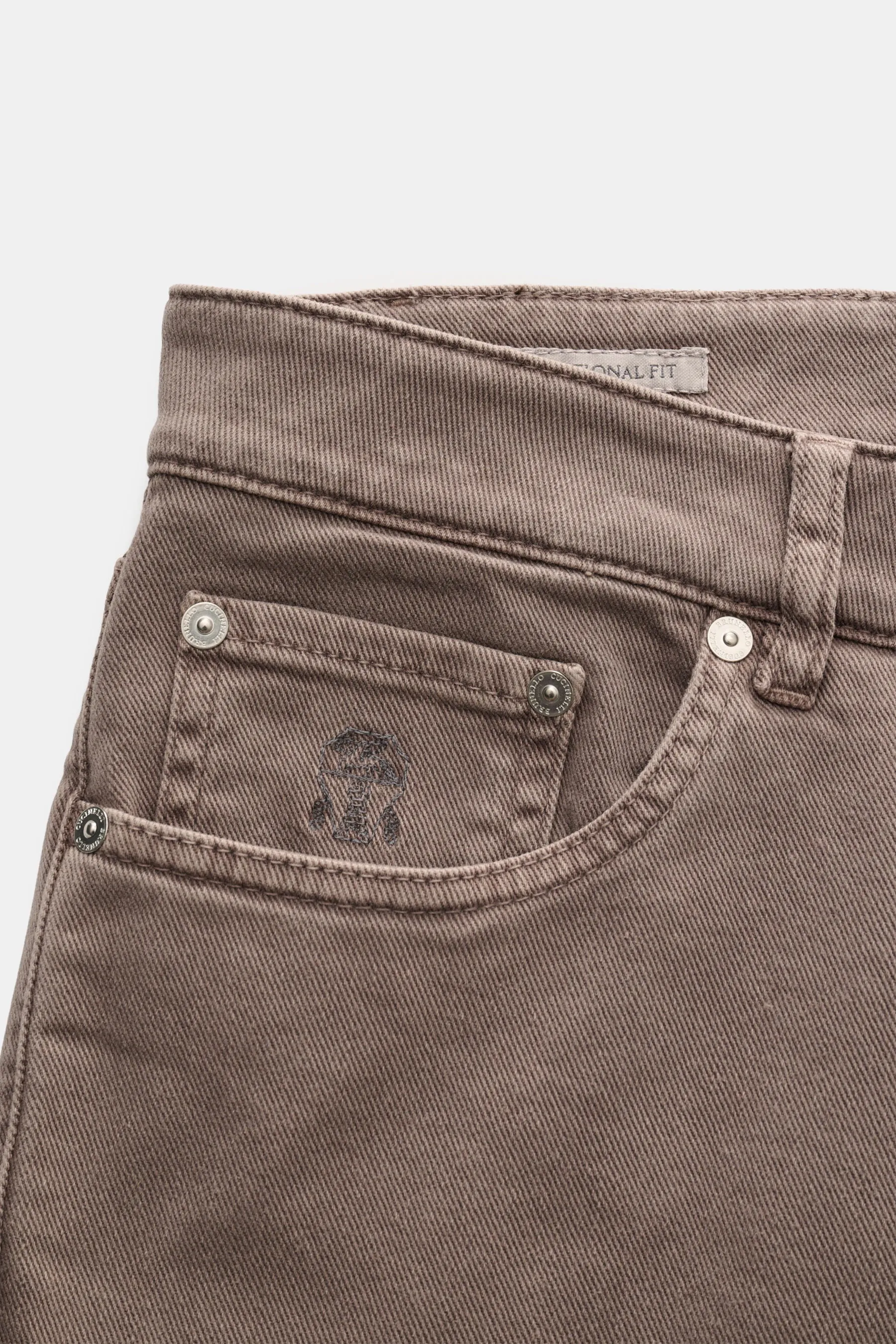 Brunello Cucinelli - Herren - Jeans 'Traditional Fit' taupe – Bild 5
