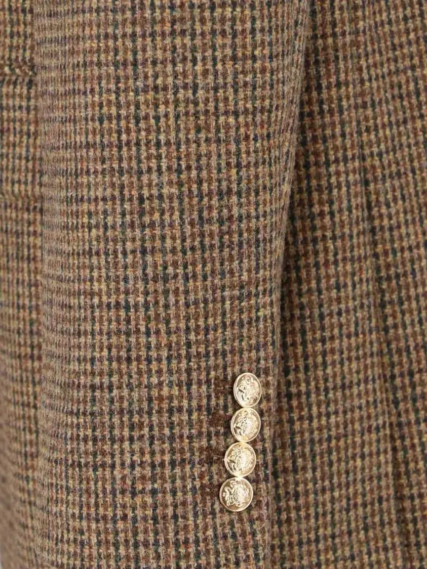 Dunst - Single-Breasted Wool Blend Blazer – Brown - Größe S - braun – Bild 4