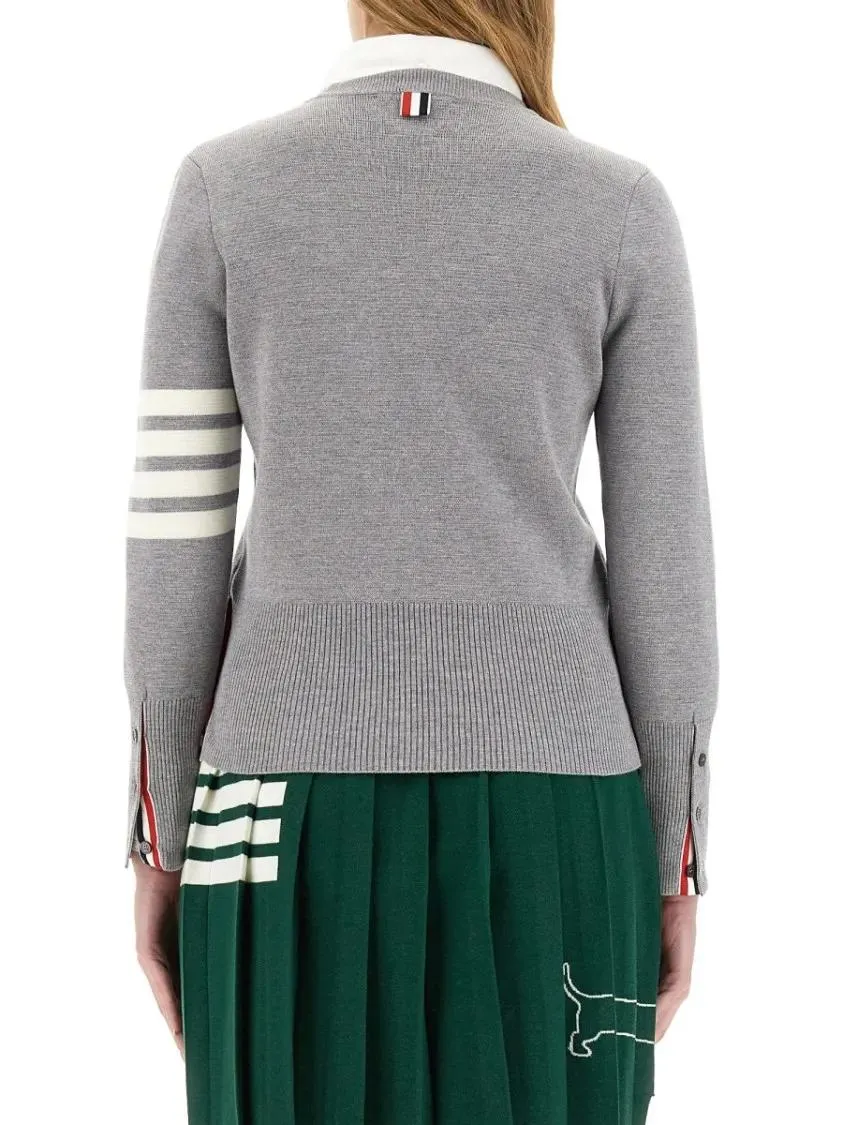 Thom Browne - Merino Wool Sweater - Größe 38 - grau – Bild 2