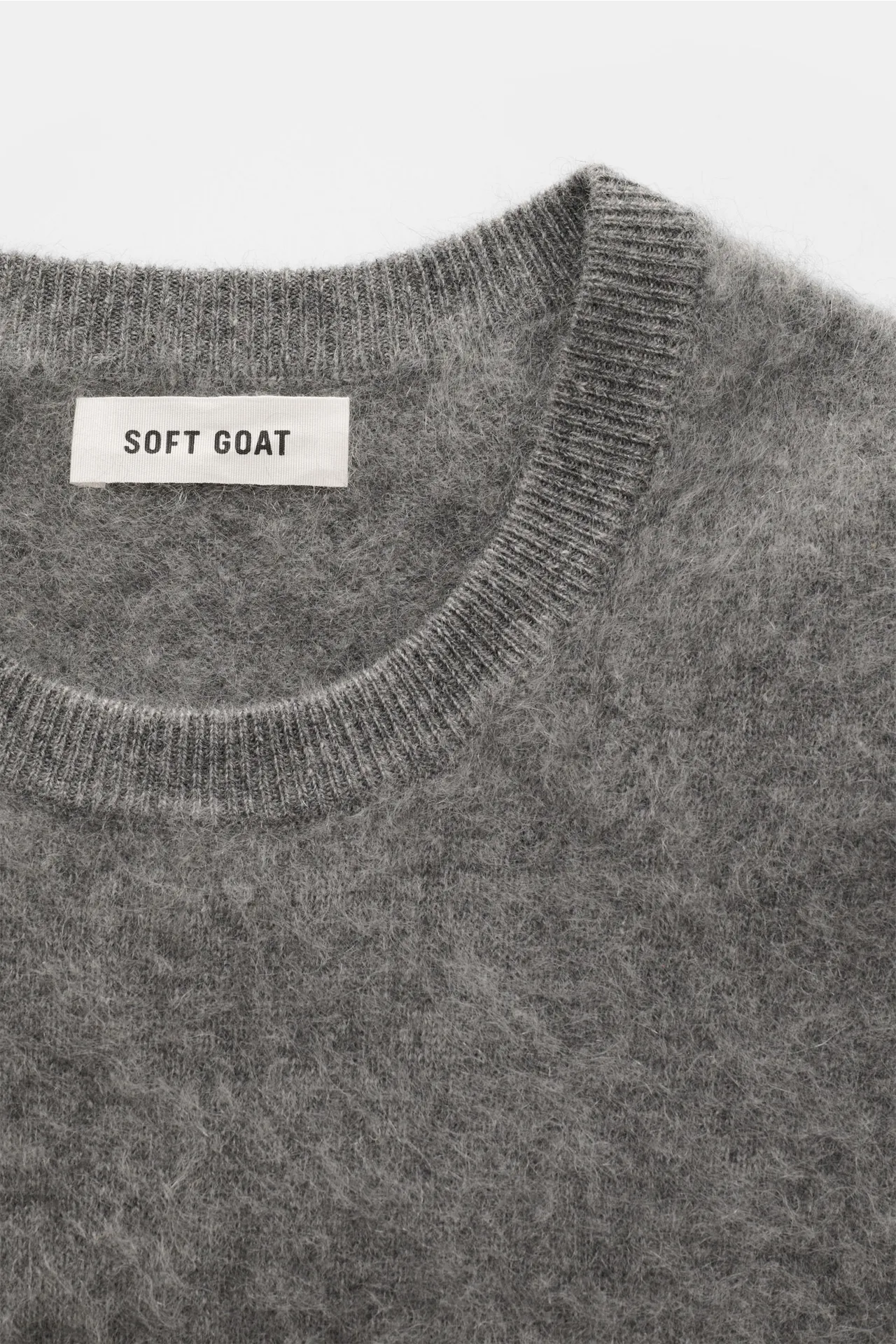 Soft Goat - Herren - Cashmere Rundhalspullover grau meliert – Bild 2
