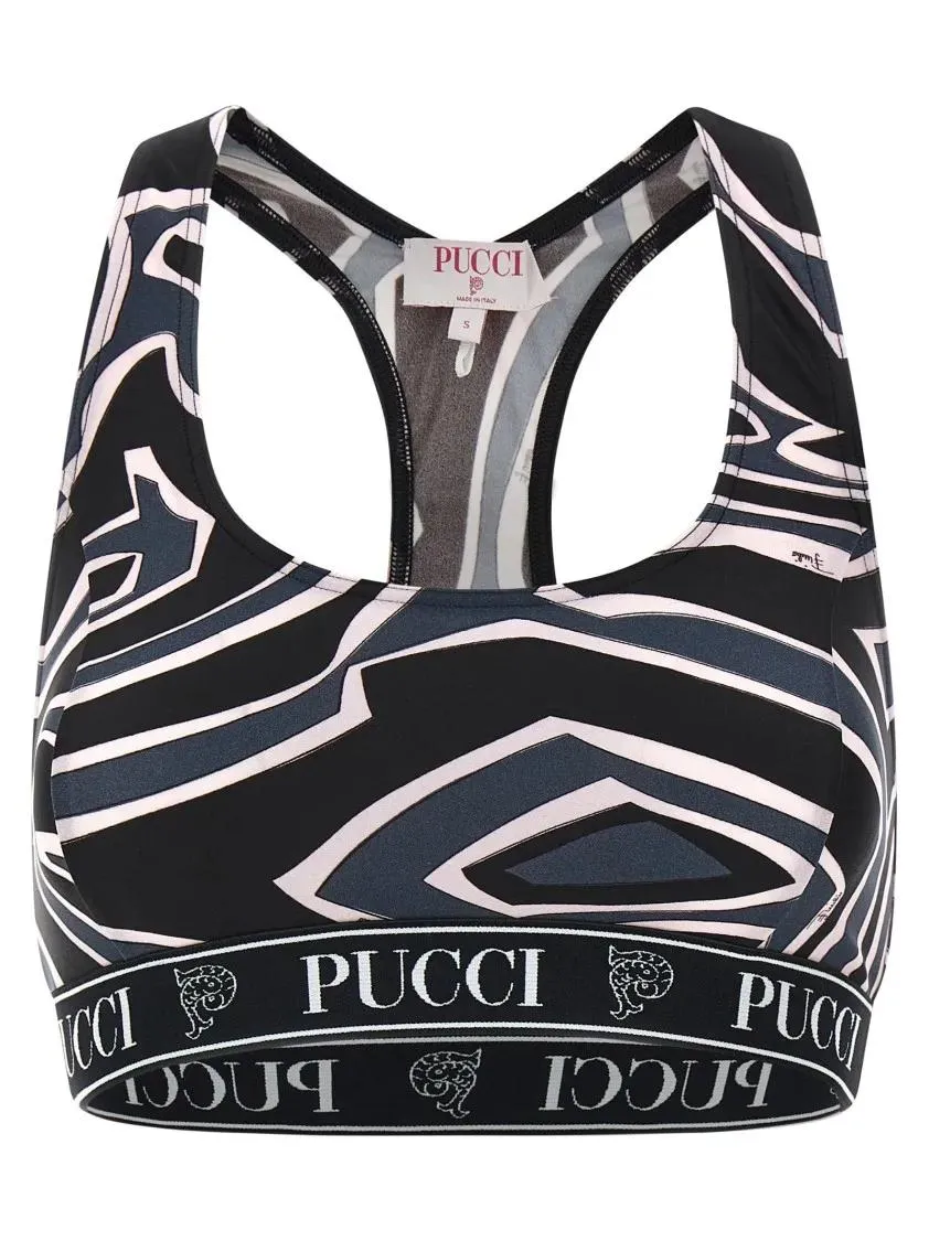 Emilio Pucci - %27Labirinto%27 Sports Top - Größe L - schwarz Emilio Pucci - %27Labirinto%27 Sports Top - Größe L - schwarz