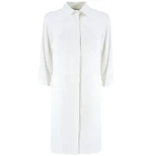 Le Tricot Perugia - Linen Long-Sleeved Dress With Contrasting Decorati - Größe M - weiß Le Tricot Perugia - Linen Long-Sleeved Dress With Contrasting Decorati - Größe M - weiß