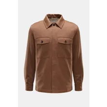 Agnona - Herren - Cashmere Flanell-Overshirt hellbraun Agnona - Herren - Cashmere Flanell-Overshirt hellbraun