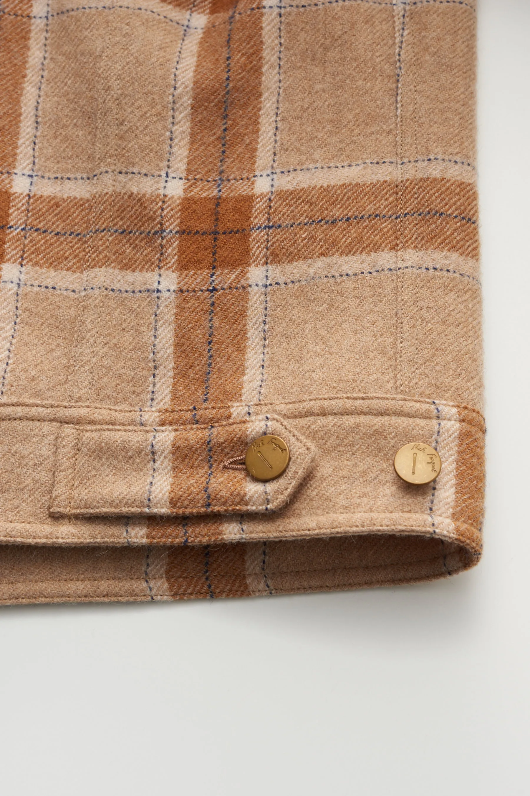 Nick Fouquet - Herren - Overshirt hellbraun/beige kariert – Bild 4