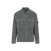 CP Company - Textured Grey Shirt With Flap Pockets - Größe S - grau CP Company - Textured Grey Shirt With Flap Pockets - Größe S - grau
