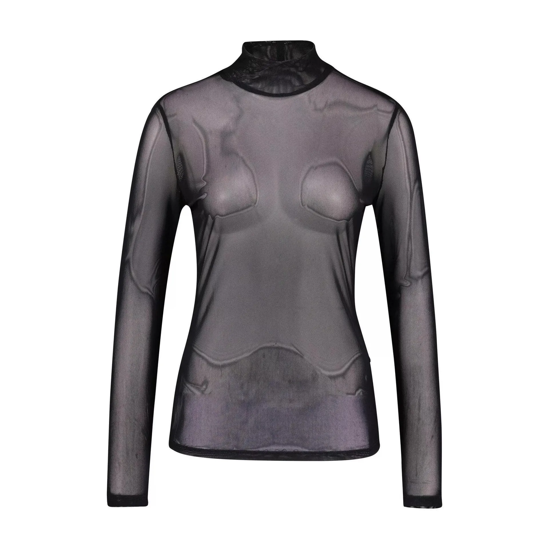 Vera Mont - Transparentes Langarmshirt aus Mesh 47701858451802 - Größe 46 - black Vera Mont - Transparentes Langarmshirt aus Mesh 47701858451802 - Größe 46 - black
