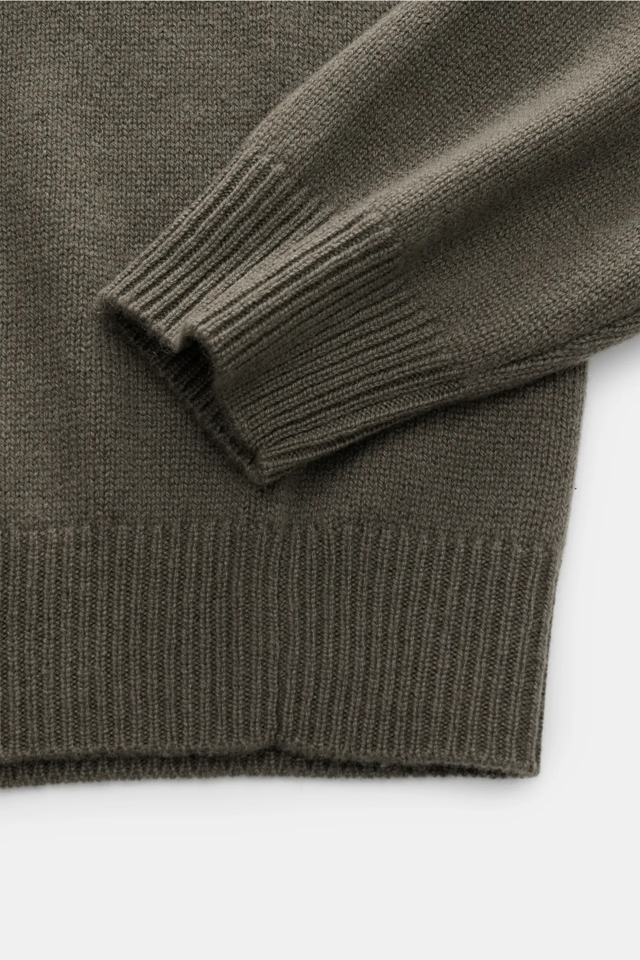 Soft Goat - Herren - Cashmere Strickpolo graugrün – Bild 3