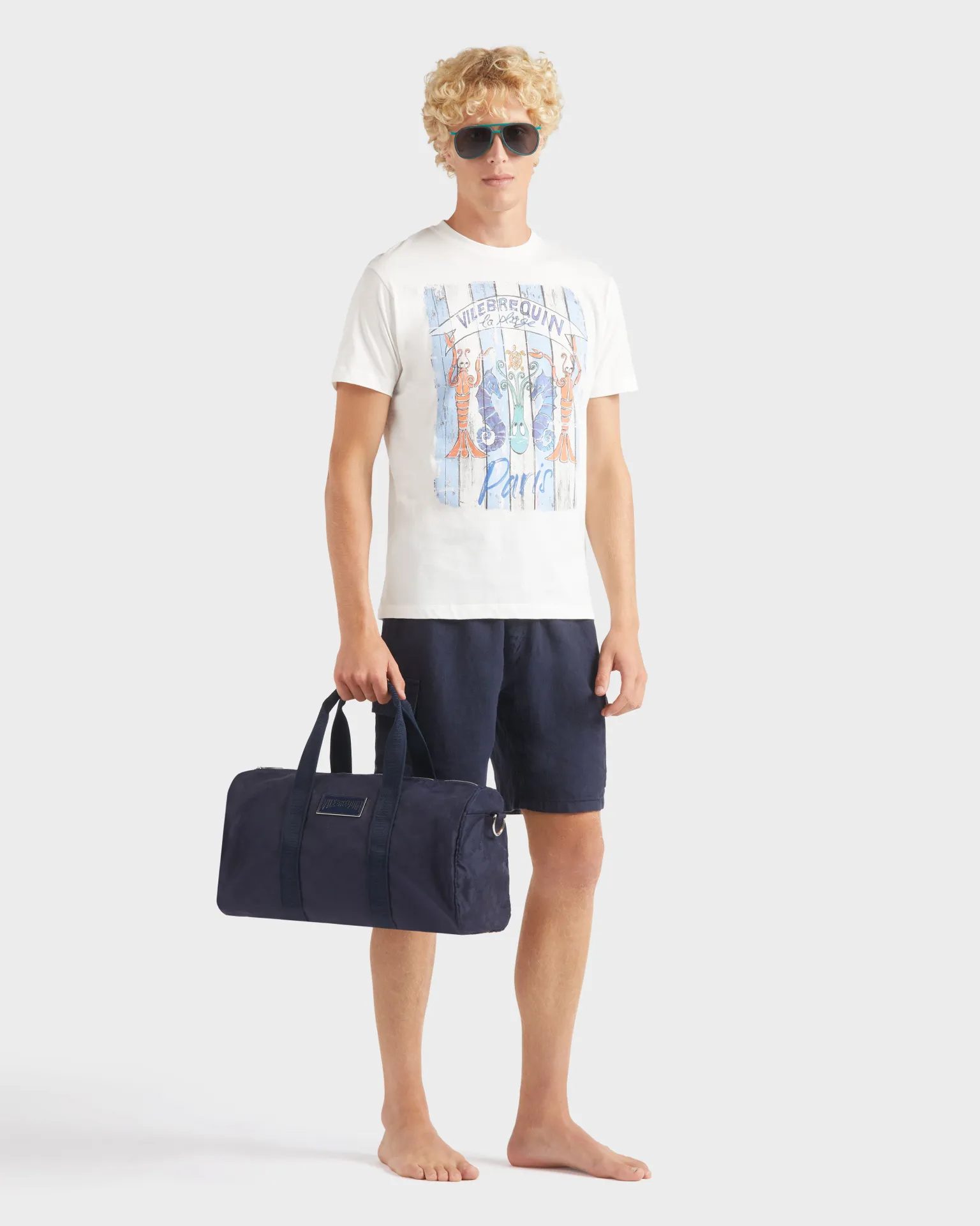 Vilebrequin - Paris Plage Baumwoll-t-shirt Für Herren - T-shirt - Portisol - Weiss - Größe XXXL – Bild 5