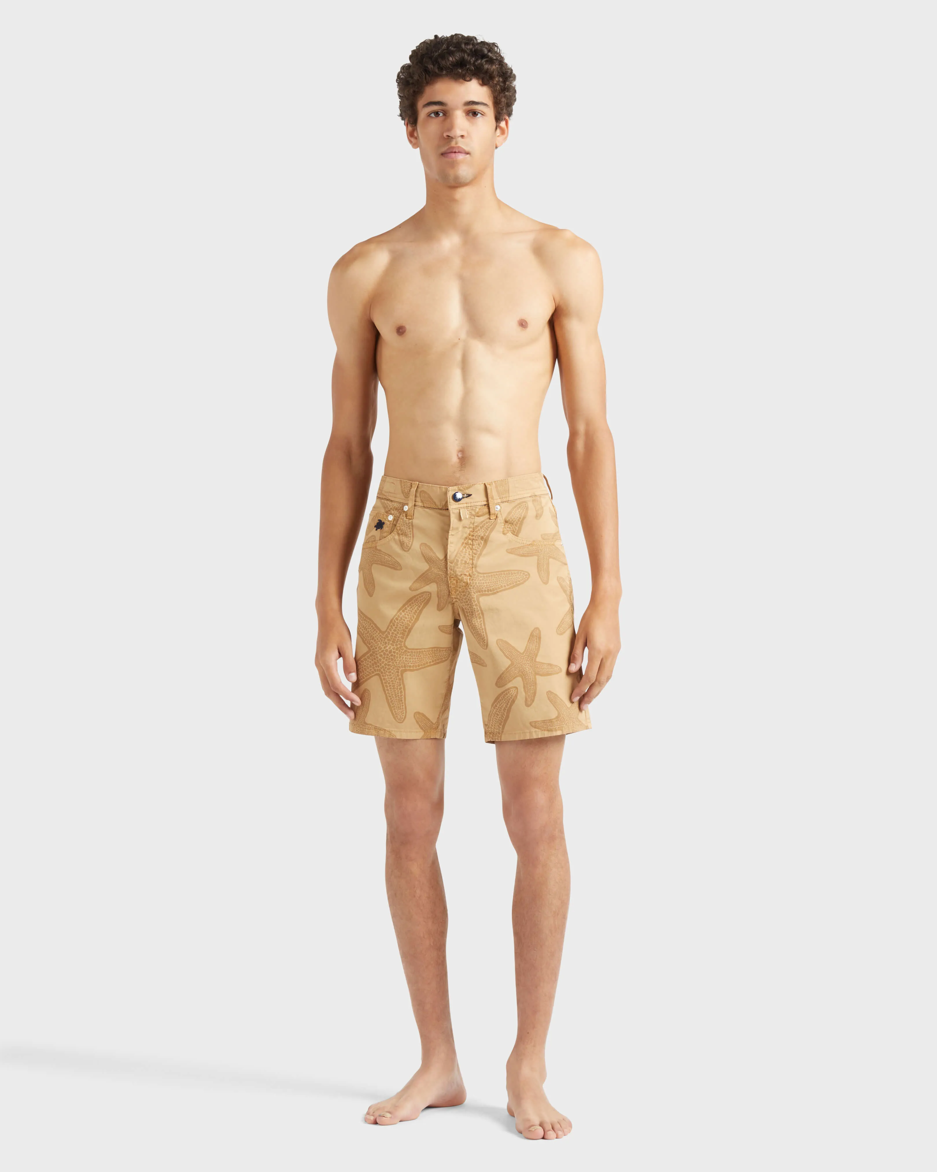 Vilebrequin - Gabardine-bermudashorts Mit Starfish Darkening-print Für Herren - Bermuda - Garonne - Marone - Größe 40 – Bild 3
