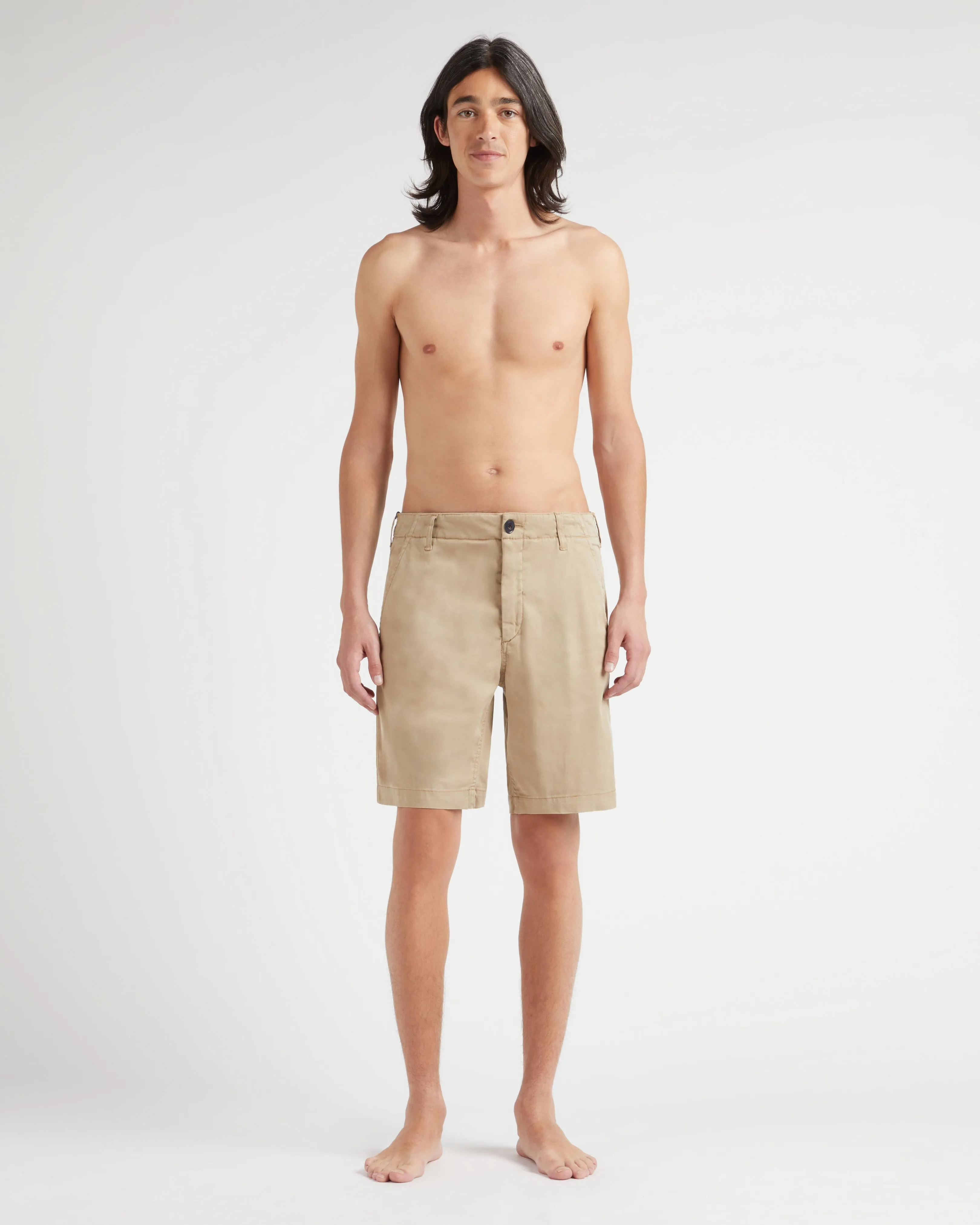 Vilebrequin - Bermudashorts Aus Tencel-gabardine Für Herren - Bermuda - Ponche - Beige - Größe 38 – Bild 3