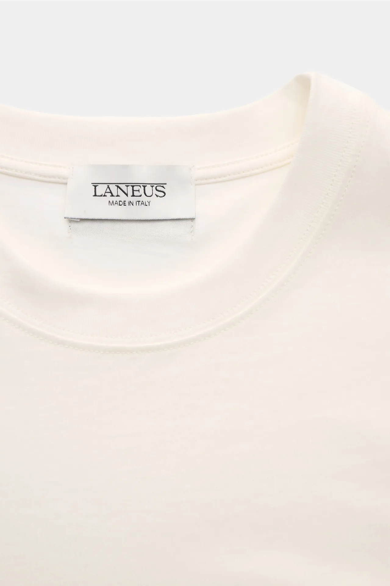 Laneus - Herren - Rundhals-T-Shirt offwhite – Bild 2
