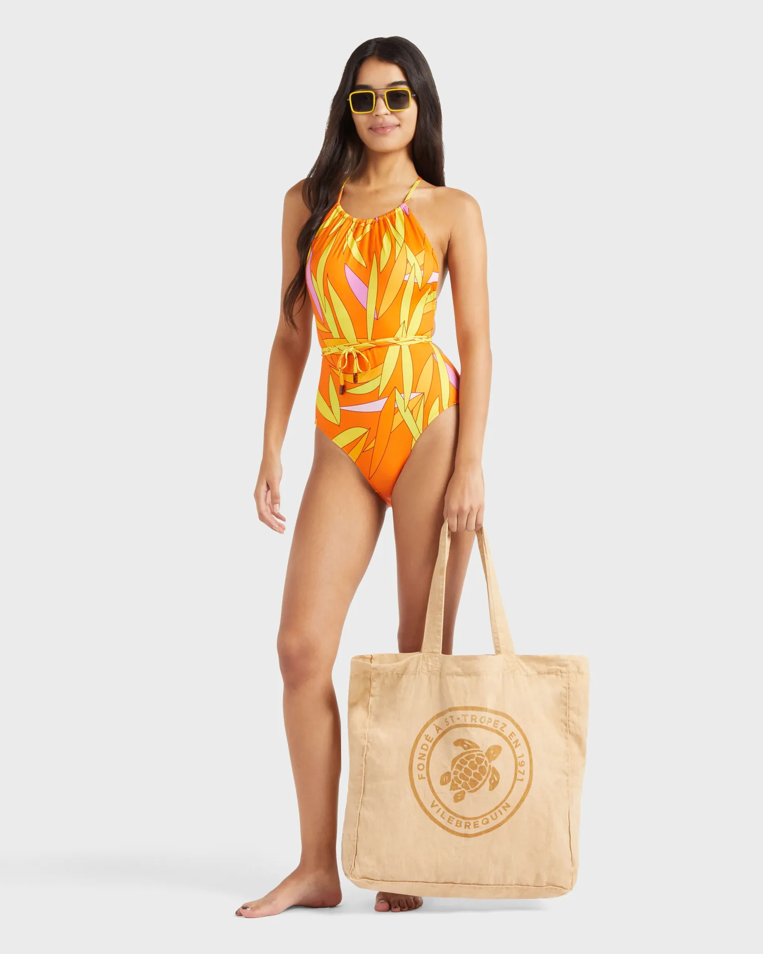 Vilebrequin - Rückenfreier Madrague Badeanzug Für Damen - Bademode - Hydra - Orange - Größe L – Bild 5