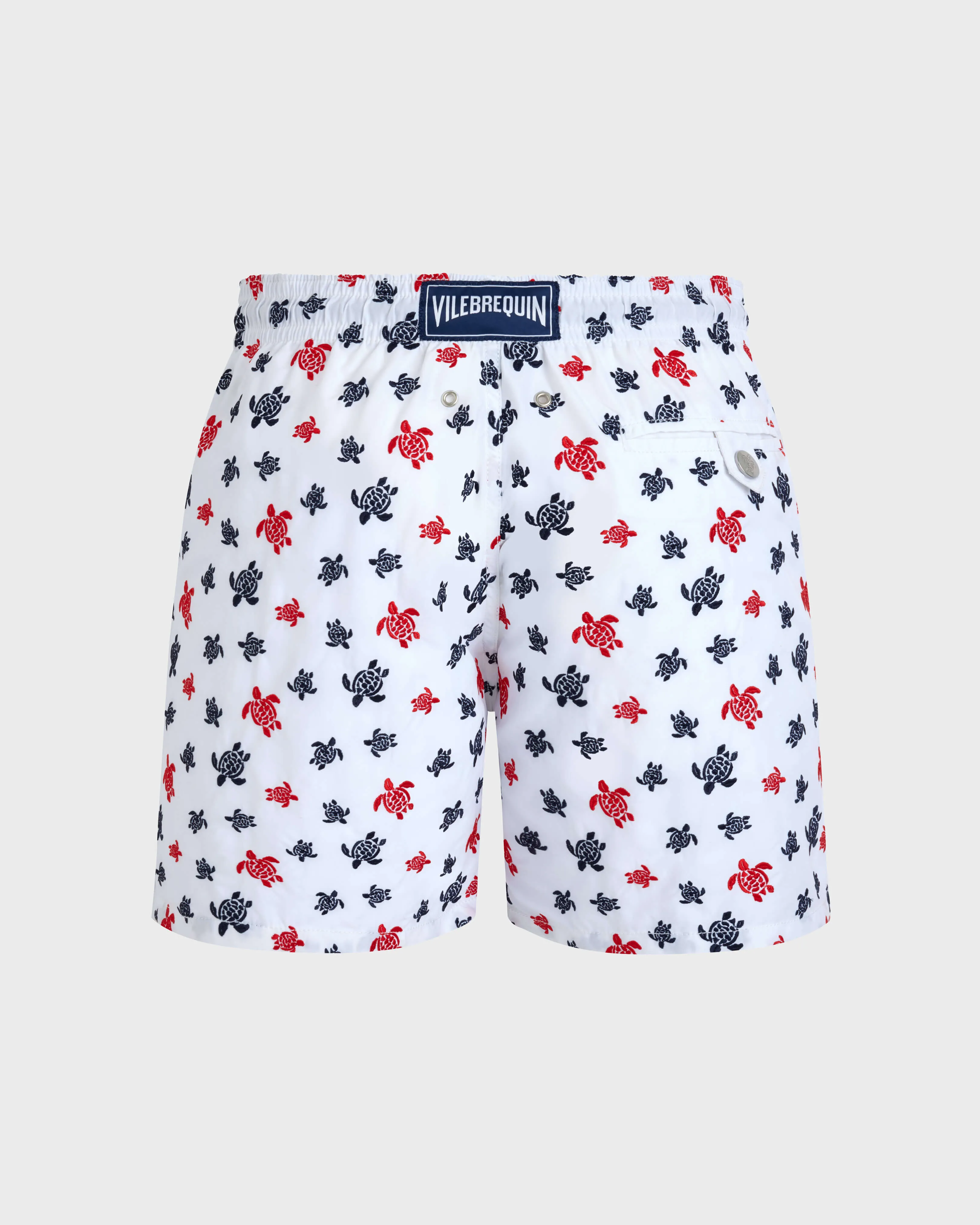 Vilebrequin - Micro Ronde Des Tortues Badeshorts Mit Stickerei Für Herren – Limitierte Serie - Bademode - Mistral - Weiss - Größe XXXL – Bild 2