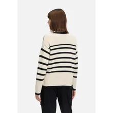 Grobstrick-Pullover mit Streifen Grobstrick-Pullover mit Streifen