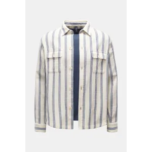 04651/ A trip in a bag - Herren - Seersucker Overshirt navy/creme gestreift 04651/ A trip in a bag - Herren - Seersucker Overshirt navy/creme gestreift