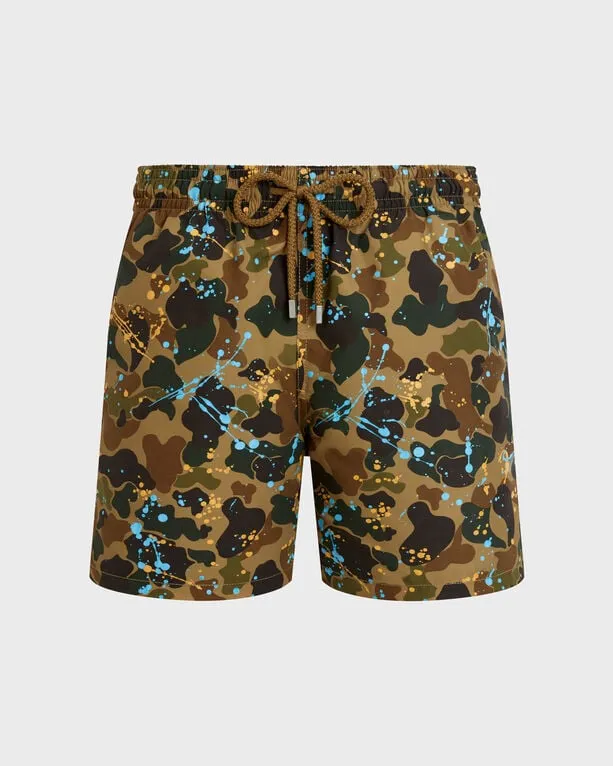 Vilebrequin - Camo Splash Badeshorts Für Herren - Vbq X Palm Angels - Bademode - Moorea - Marone - Größe S Vilebrequin - Camo Splash Badeshorts Für Herren - Vbq X Palm Angels - Bademode - Moorea - Marone - Größe S