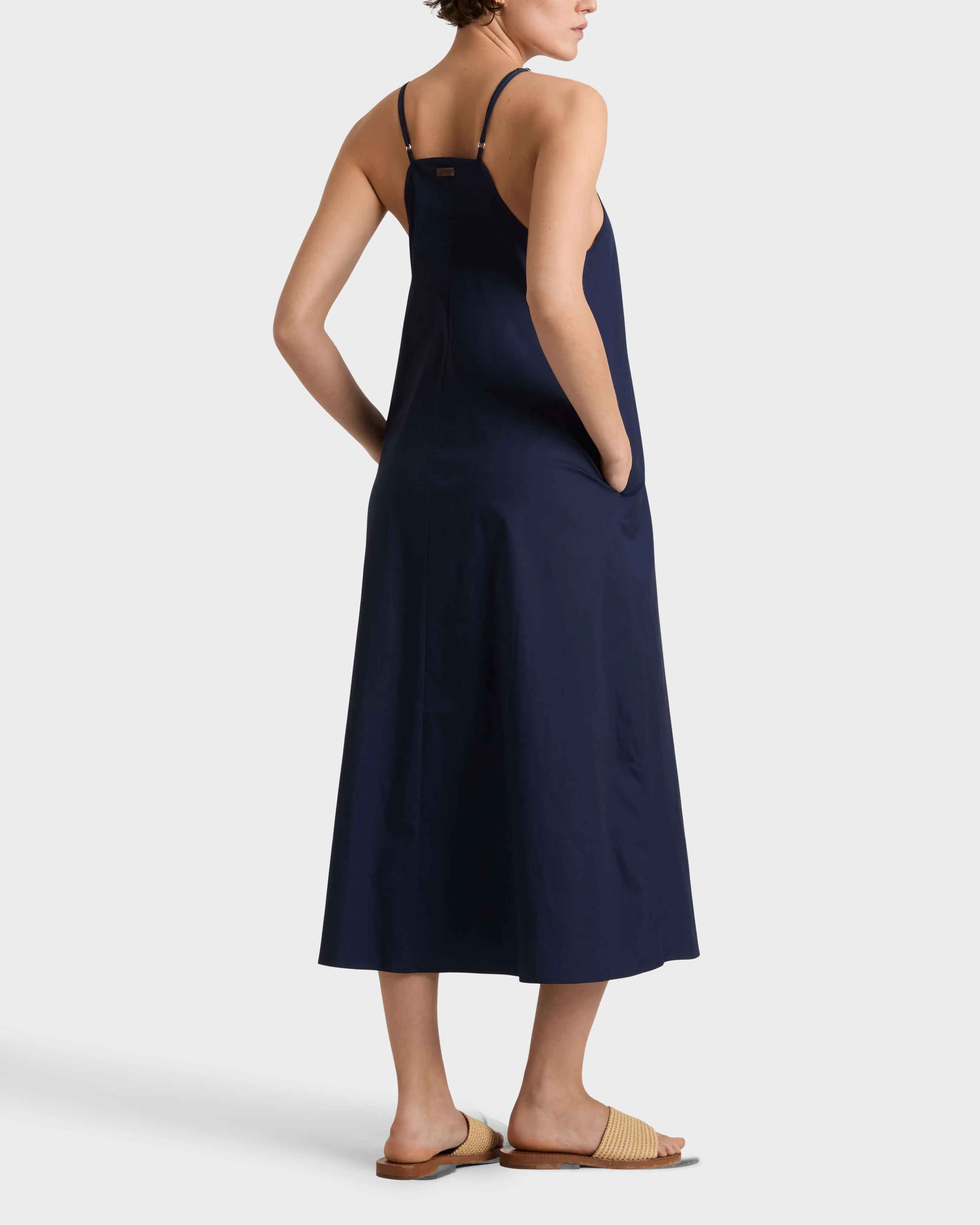 Vilebrequin - Midi-kleid Aus Popeline Mit Häkel-medaillon - Kleid - Lizie - Blau - Größe L – Bild 4