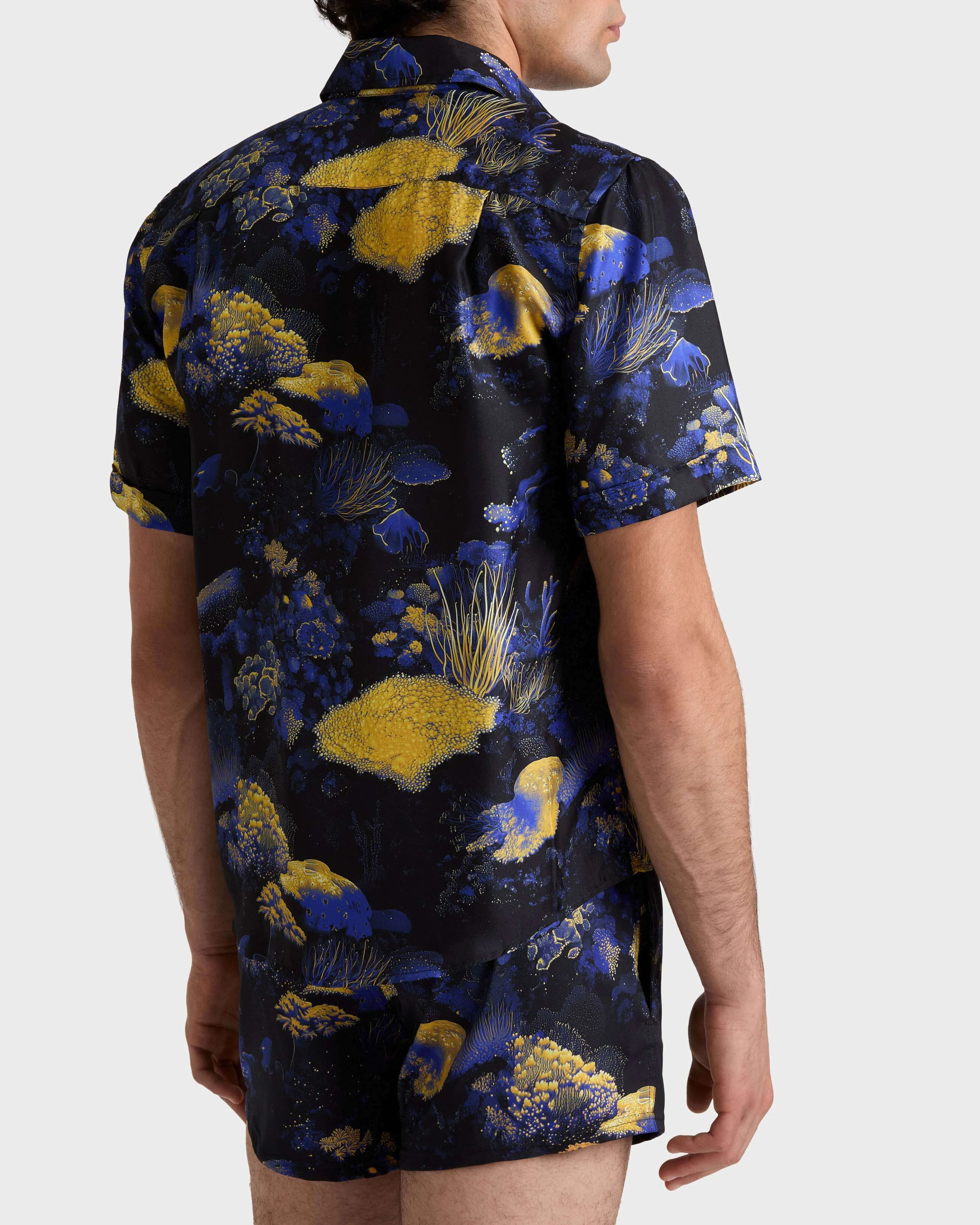 Vilebrequin - Coral Reef Bowling-hemd Aus Seide Für Herren - Hemd - Courbis - Schwarz - Größe S – Bild 4