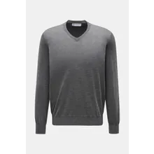 Brunello Cucinelli - Herren - V-Neck Pullover dunkelgrau Brunello Cucinelli - Herren - V-Neck Pullover dunkelgrau