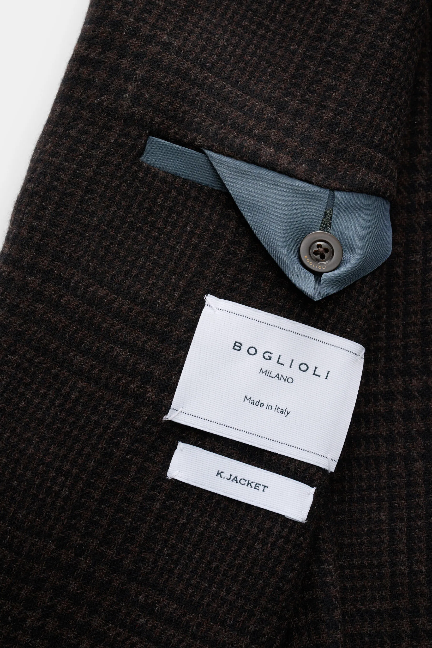 Boglioli - Herren - Sakko 'K. Jacket' dunkelbraun/schwarz kariert – Bild 4