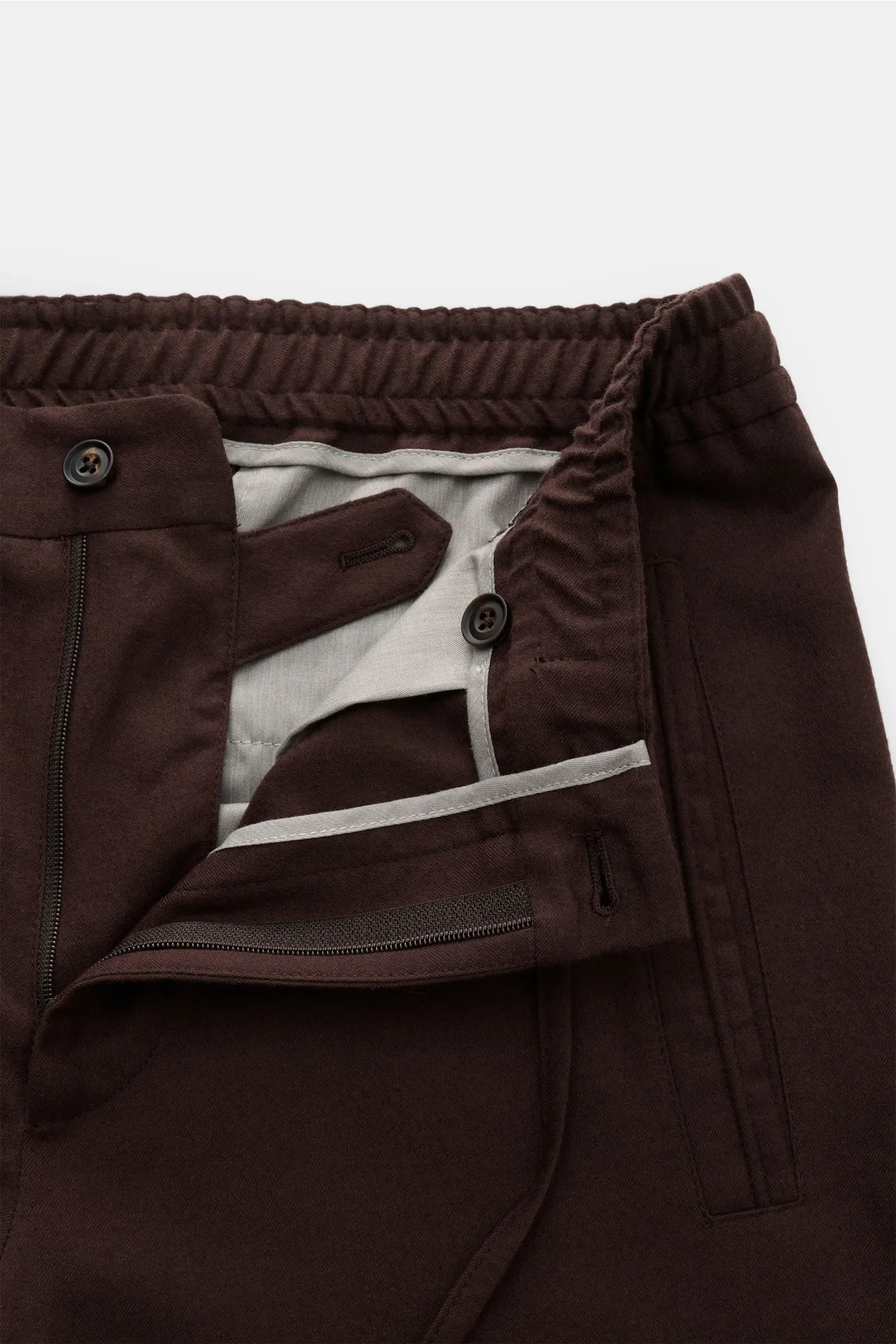 Corneliani - Herren - Woll-Jogpants dunkelbraun – Bild 4