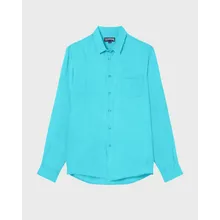 Vilebrequin - Solid Hemd Aus Leinen Für Herren - Hemd - Caroubis - Grün - Größe L Vilebrequin - Solid Hemd Aus Leinen Für Herren - Hemd - Caroubis - Grün - Größe L