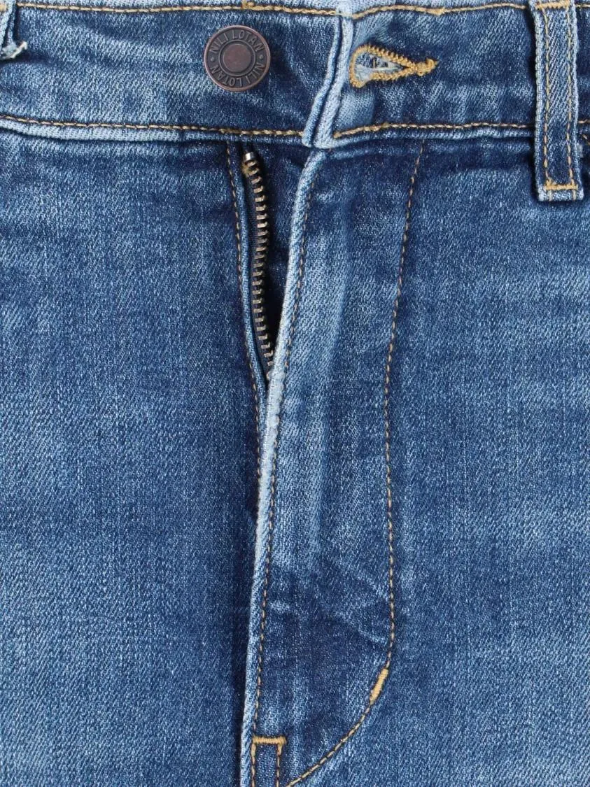 NILI LOTAN - Wide-Leg Jeans With Mid-Blue Wash - Größe 24 - blau – Bild 3