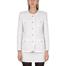 Alessandra Rich - Tweed Jacket - Größe 40 - weiß Alessandra Rich - Tweed Jacket - Größe 40 - weiß