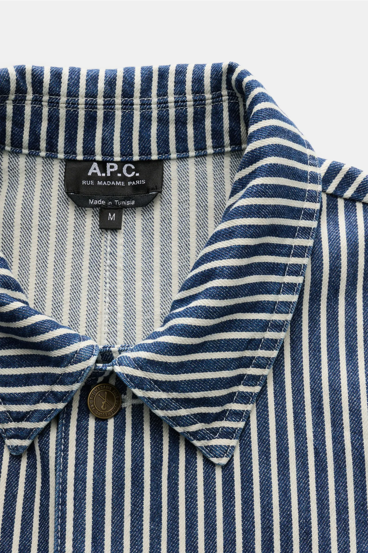 A.P.C. - Herren - Jeansjacke 'Raphael' blau/offwhite gestreift – Bild 3