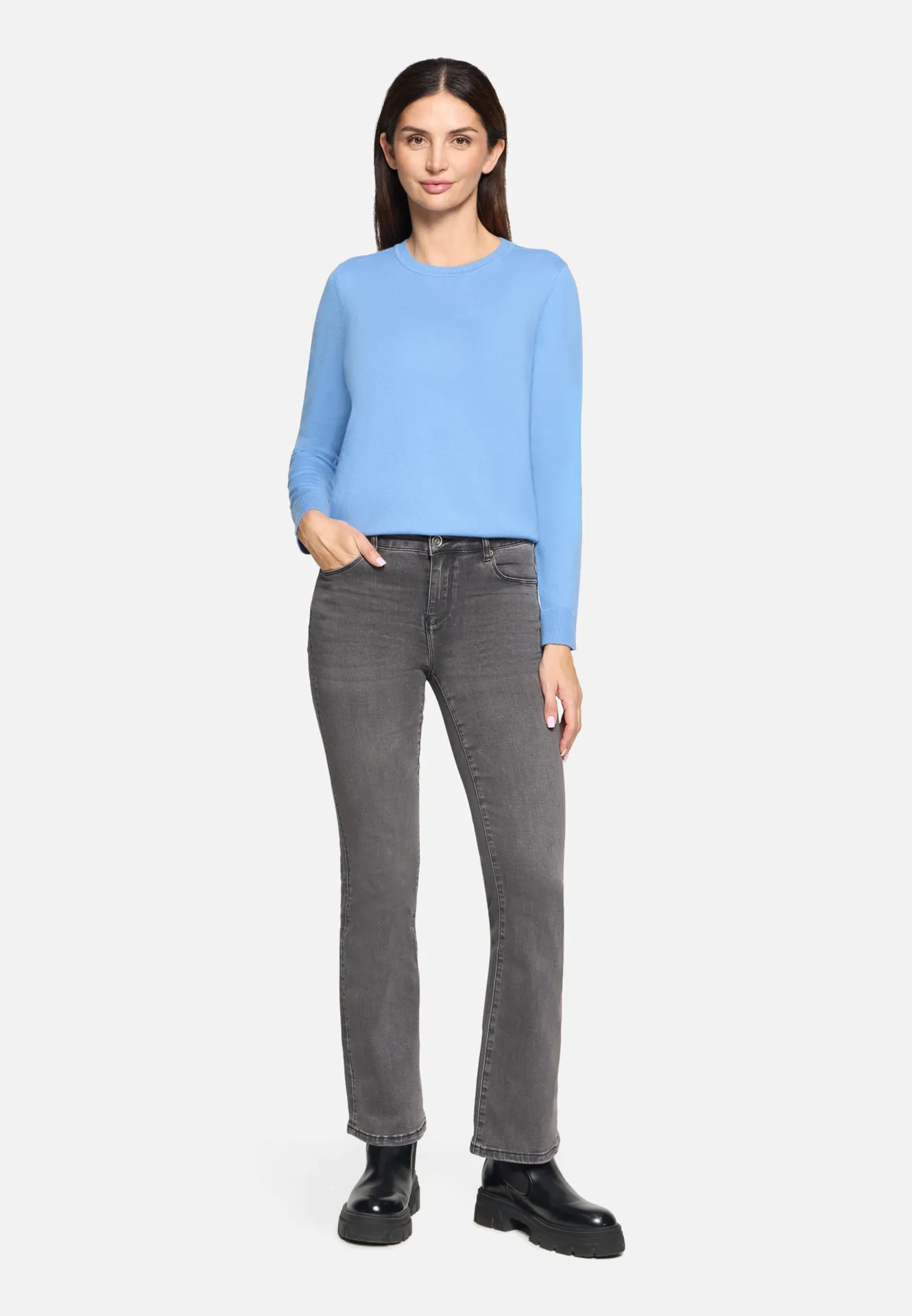 Basic-Strickpullover mit Rundhalsausschnitt – Bild 2