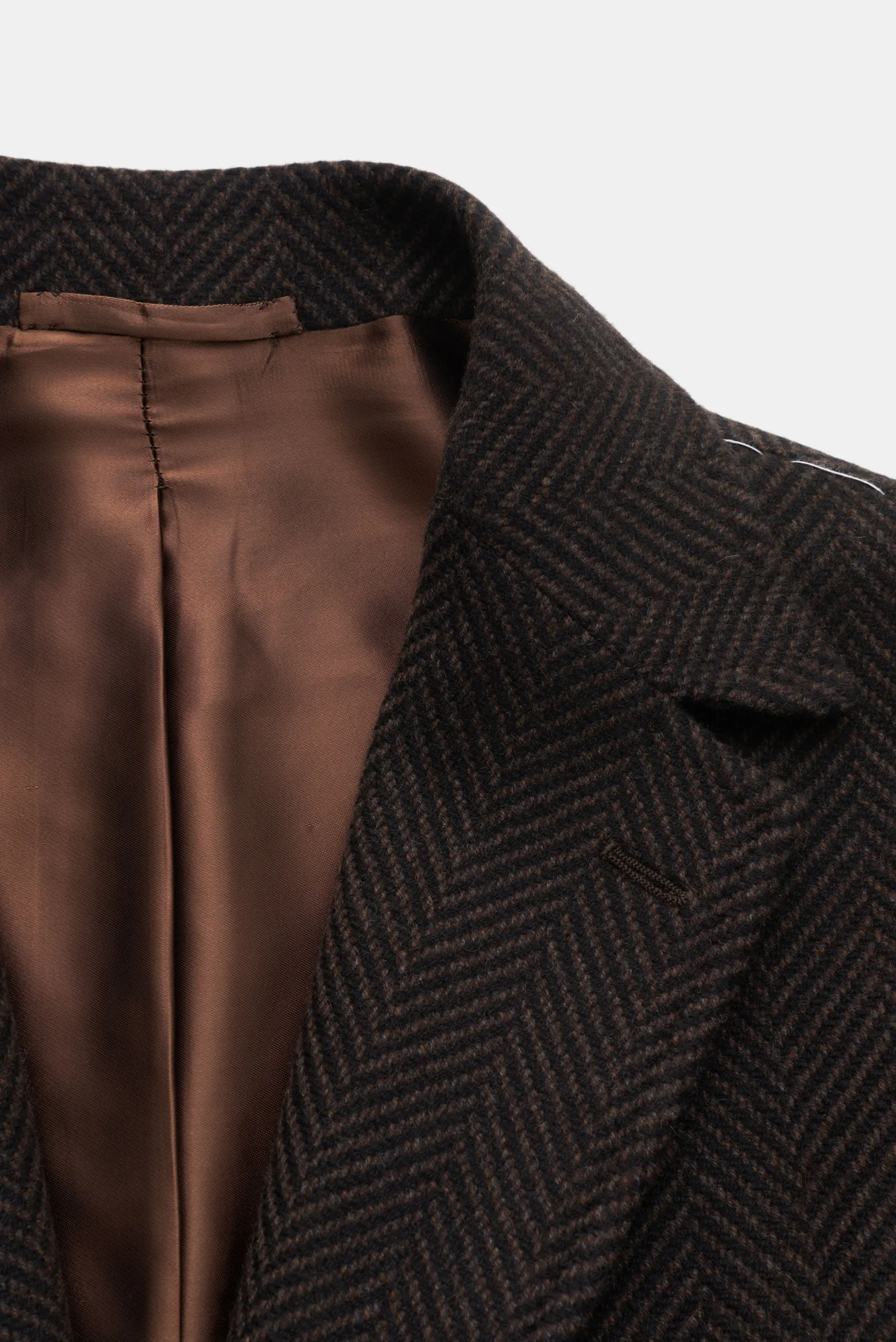 Stile Latino - Herren - Cashmere Mantel 'Cuenea' braun/schwarz gemustert – Bild 3