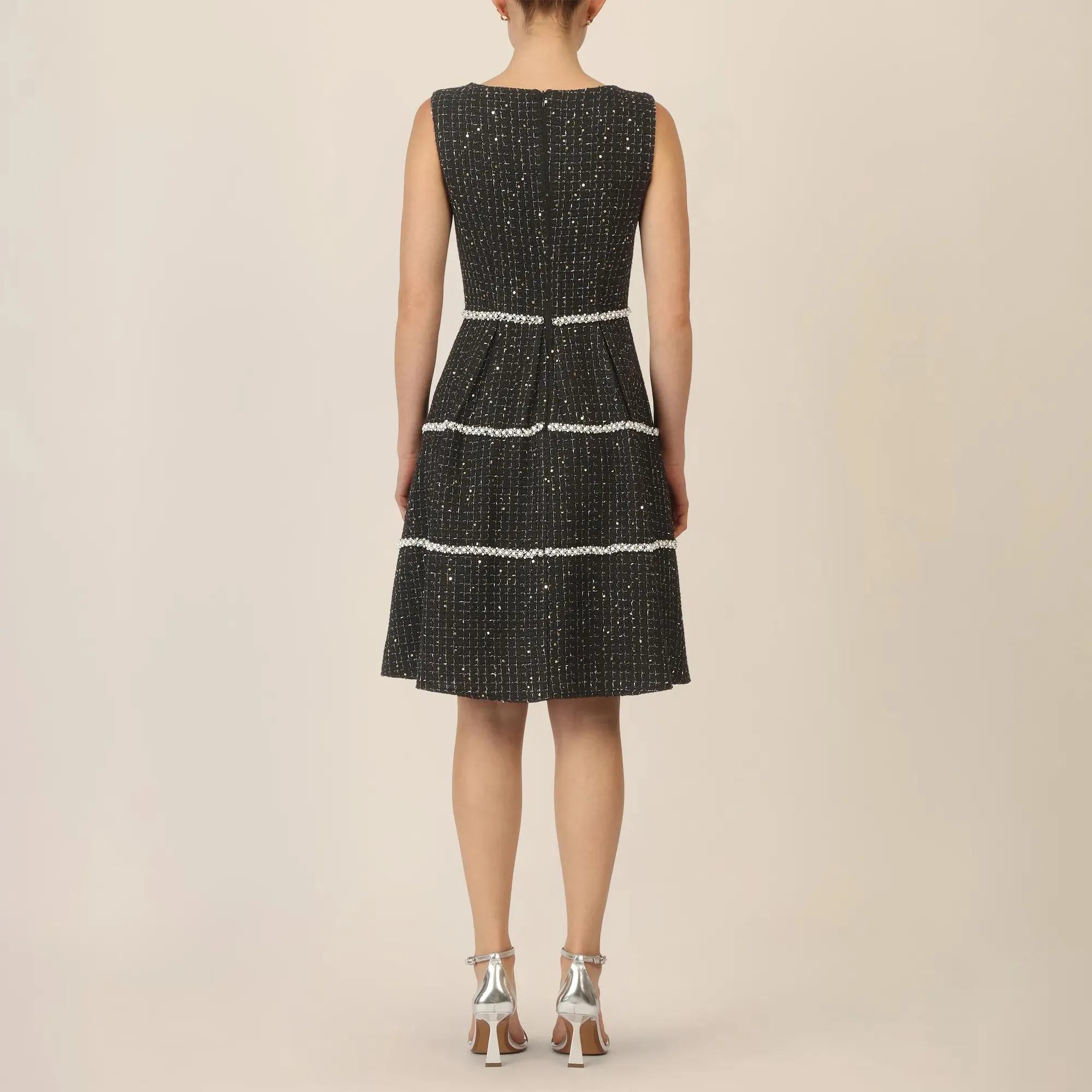 Apart - Bouclé Kleid - Größe 40 - schwarz – Bild 2