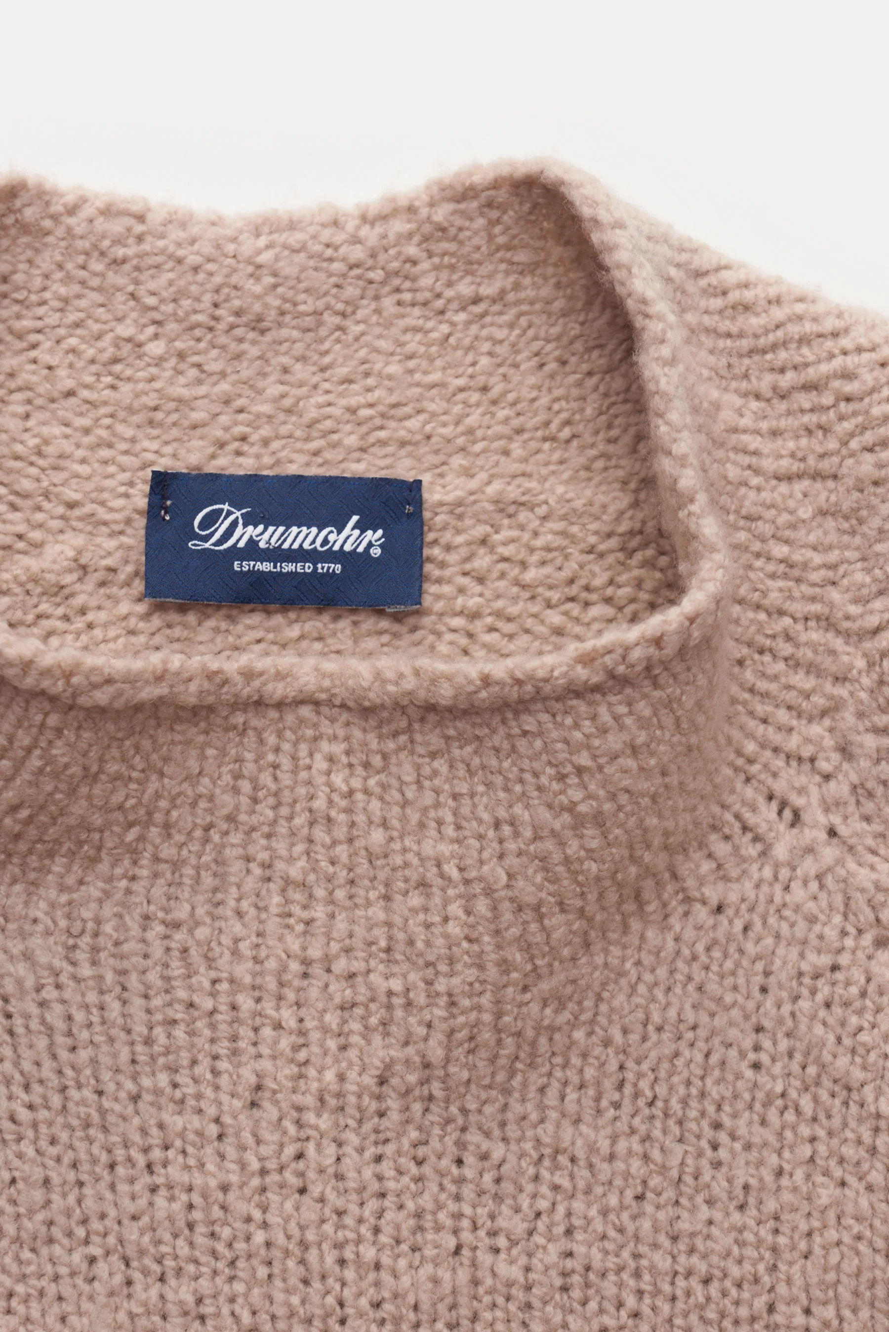 Drumohr - Herren - Merino Rundhalspullover sand – Bild 2