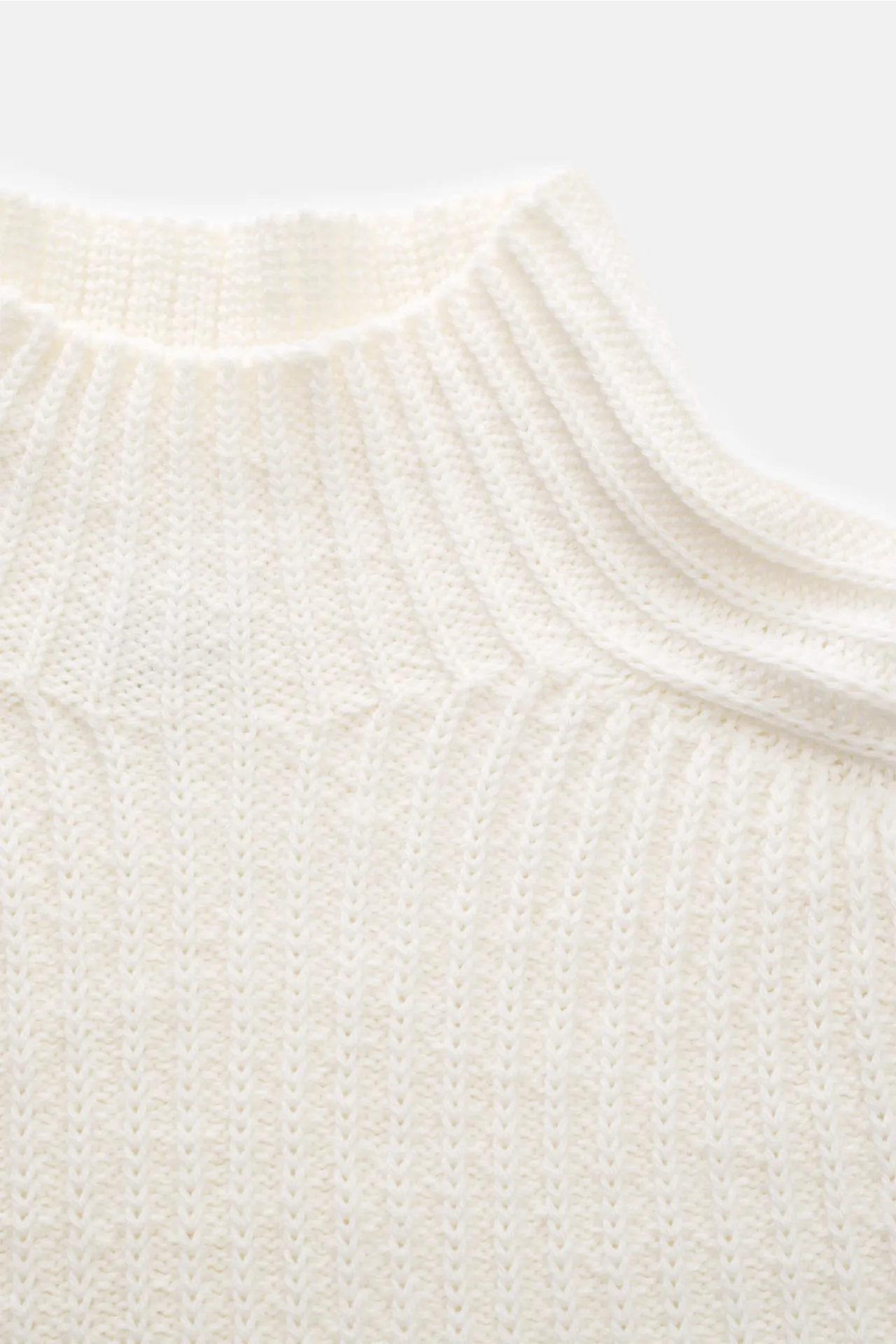 04651/ A trip in a bag - Herren - Mock Neck Pullover 'Foggy Mock' offwhite – Bild 2