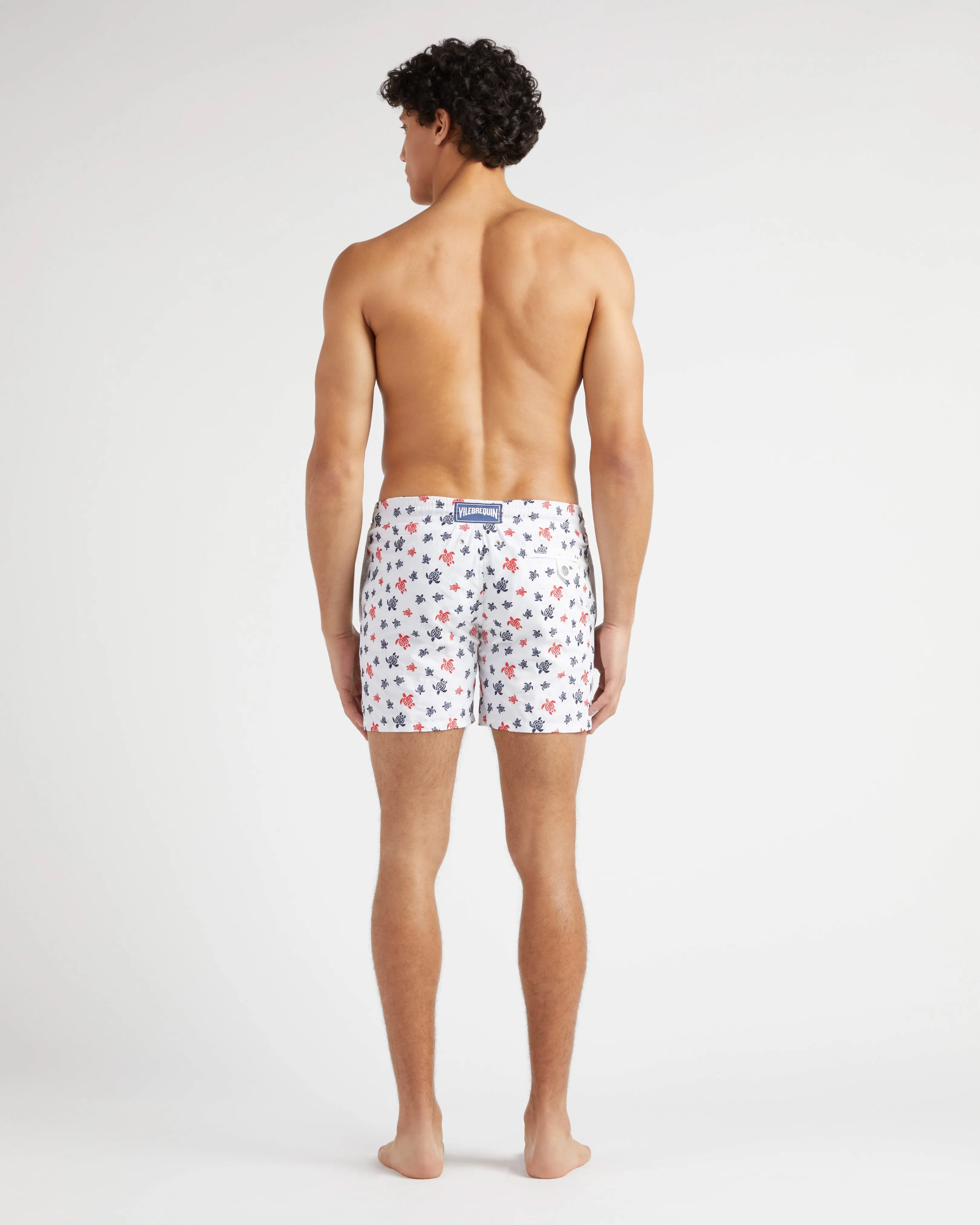 Vilebrequin - Micro Ronde Des Tortues Badeshorts Mit Stickerei Für Herren – Limitierte Serie - Bademode - Mistral - Weiss - Größe XXXL – Bild 4