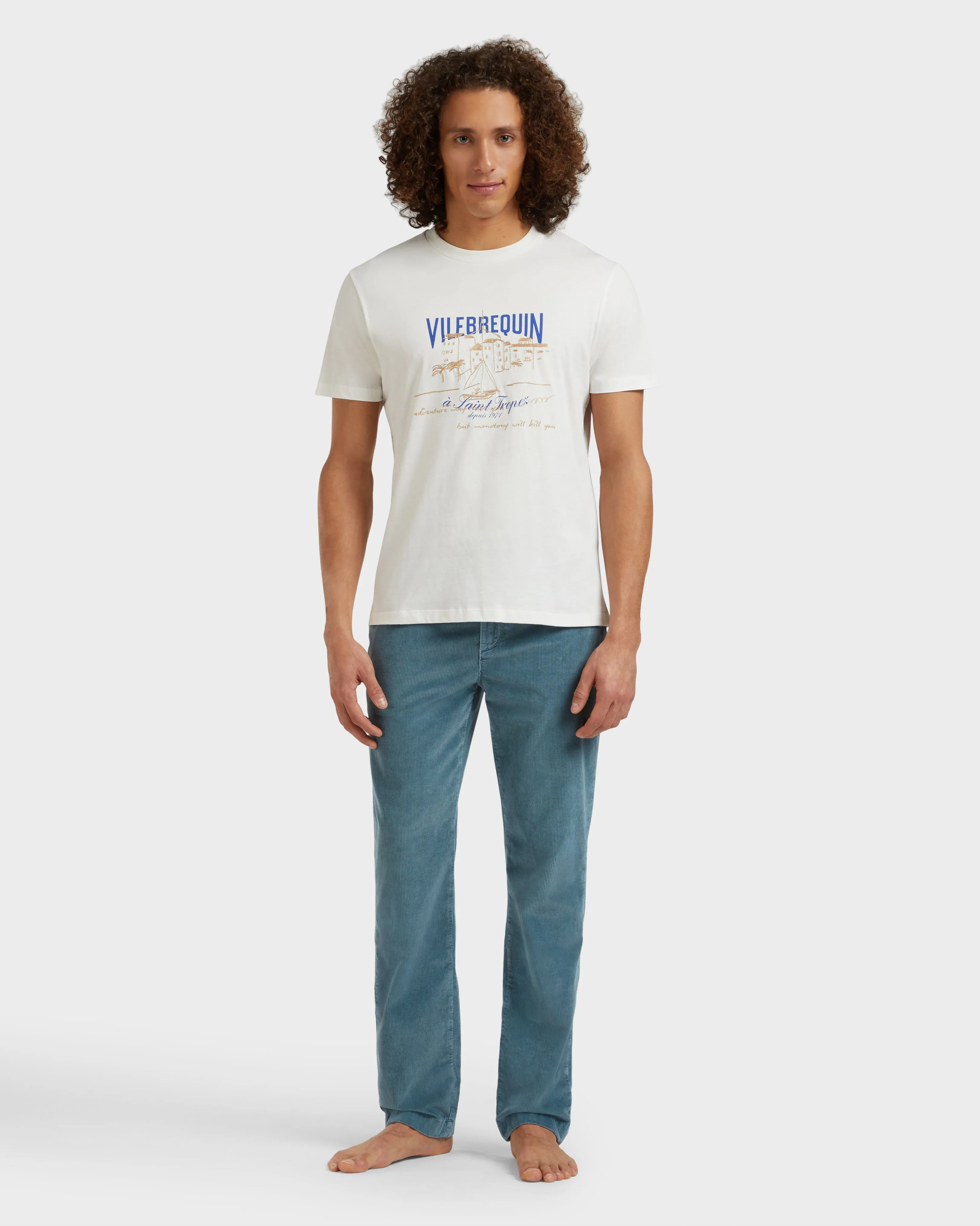 Vilebrequin - Vbq Bateau T-shirt Aus Baumwolle Für Herren - T-shirt - Portisol - Weiss - Größe XL – Bild 3