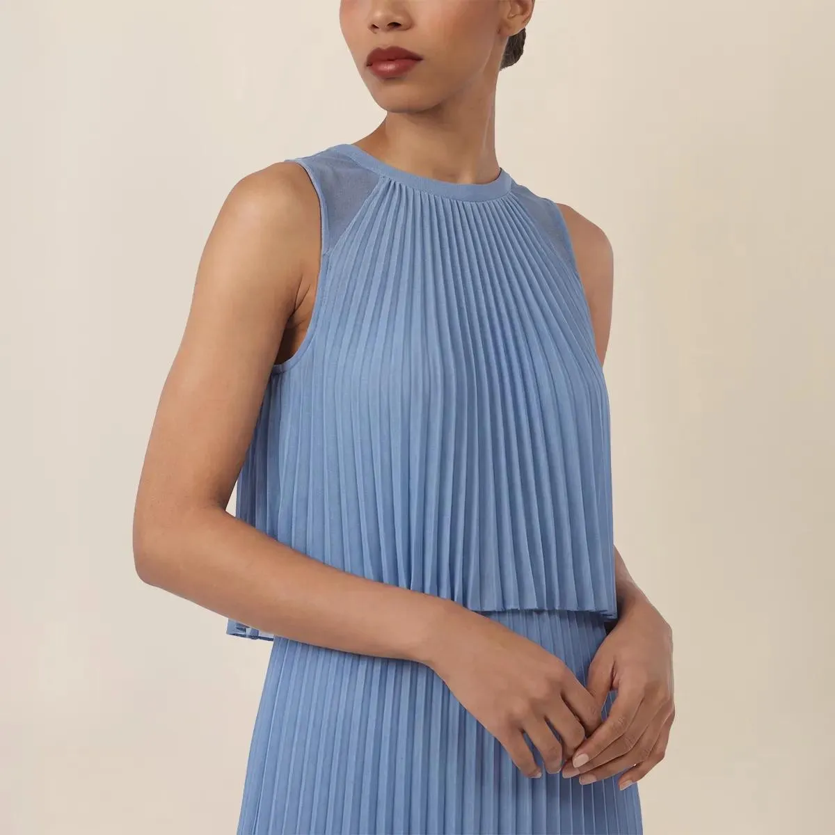 Apart - Chiffonkleid - Größe 46 - blau – Bild 3