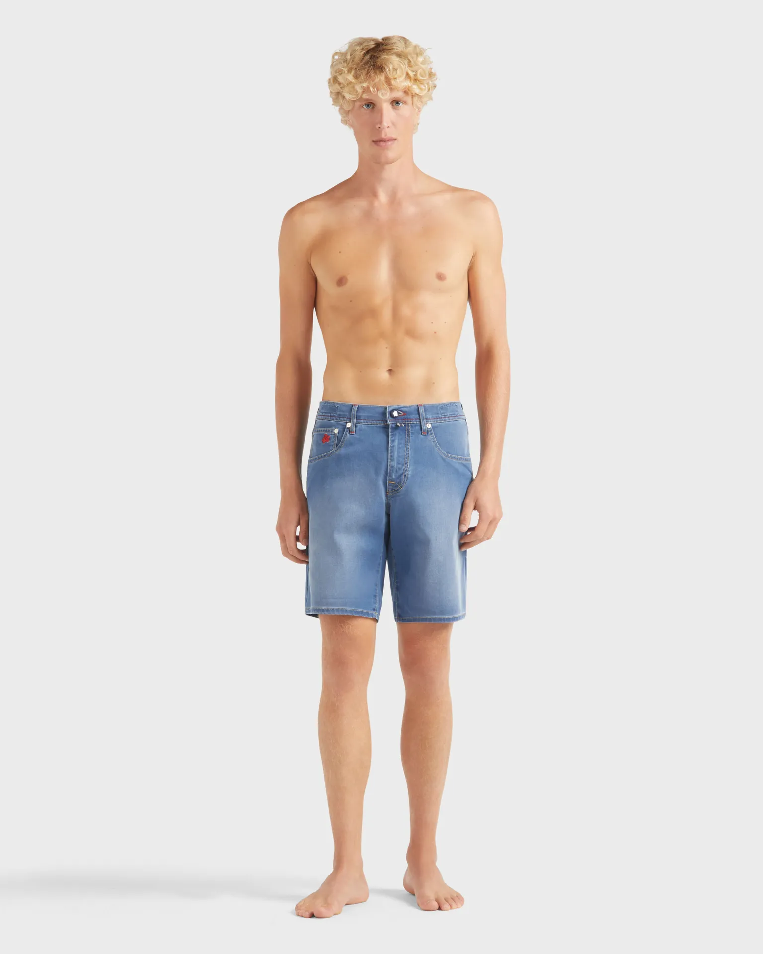 Vilebrequin - Crab Balloons Bermudashorts Aus Denim Für Herren - Bermuda - Garonne - Blau - Größe 36 – Bild 3