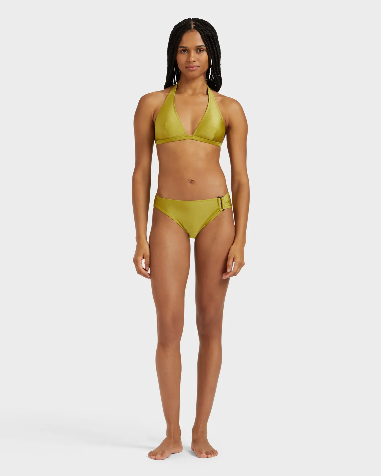 Vilebrequin - Mittelhohe Shiny Solid Stretch-bikinihose Für Damen - Bademode - Loon - Grün - Größe L – Bild 3