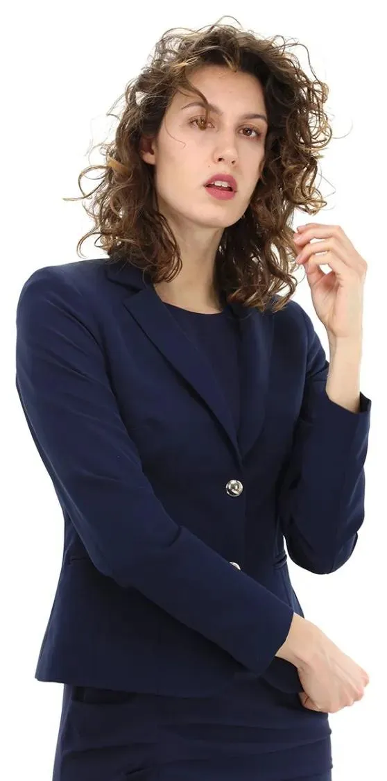 Kocca - Tailored Blue Polyester Blazer - Größe L - blau Kocca - Tailored Blue Polyester Blazer - Größe L - blau