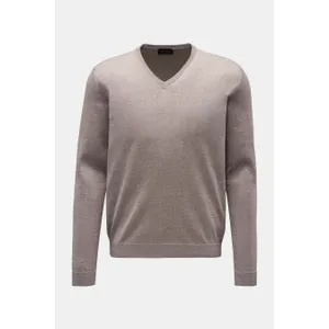 Roberto Collina - Herren - Merino V-Neck Pullover graubraun Roberto Collina - Herren - Merino V-Neck Pullover graubraun