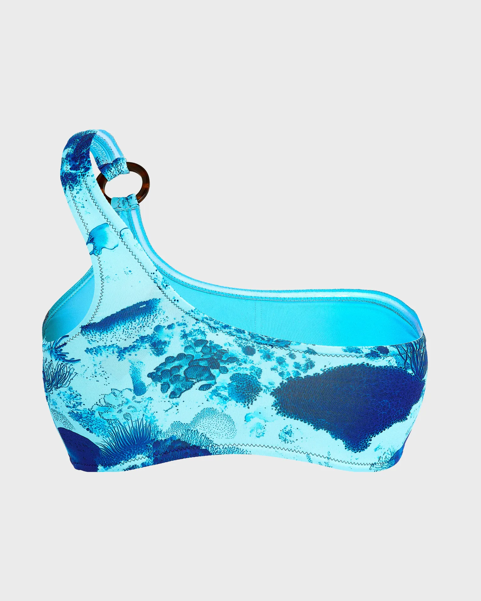 Vilebrequin - Asymmetrisches Coral Reef Bralette-bikinioberteil Für Damen - Bademode - Fixel - Blau - Größe XS – Bild 2