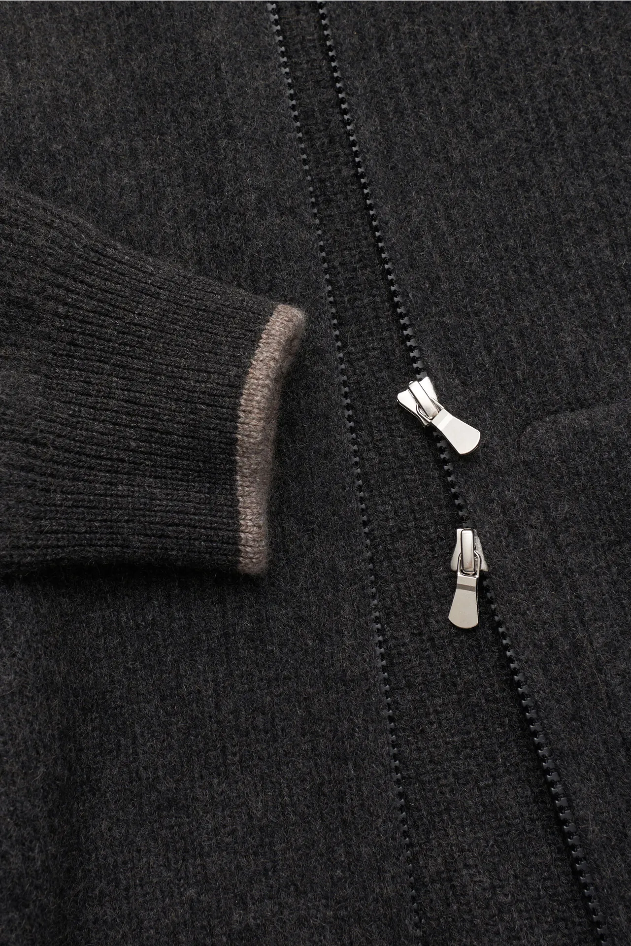 Gran Sasso - Herren - Cashmere Strickjacke dunkelgrau – Bild 4