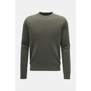04651/ A trip in a bag - Herren - Cashmere Rundhalspullover %27Crew%27 oliv 04651/ A trip in a bag - Herren - Cashmere Rundhalspullover %27Crew%27 oliv
