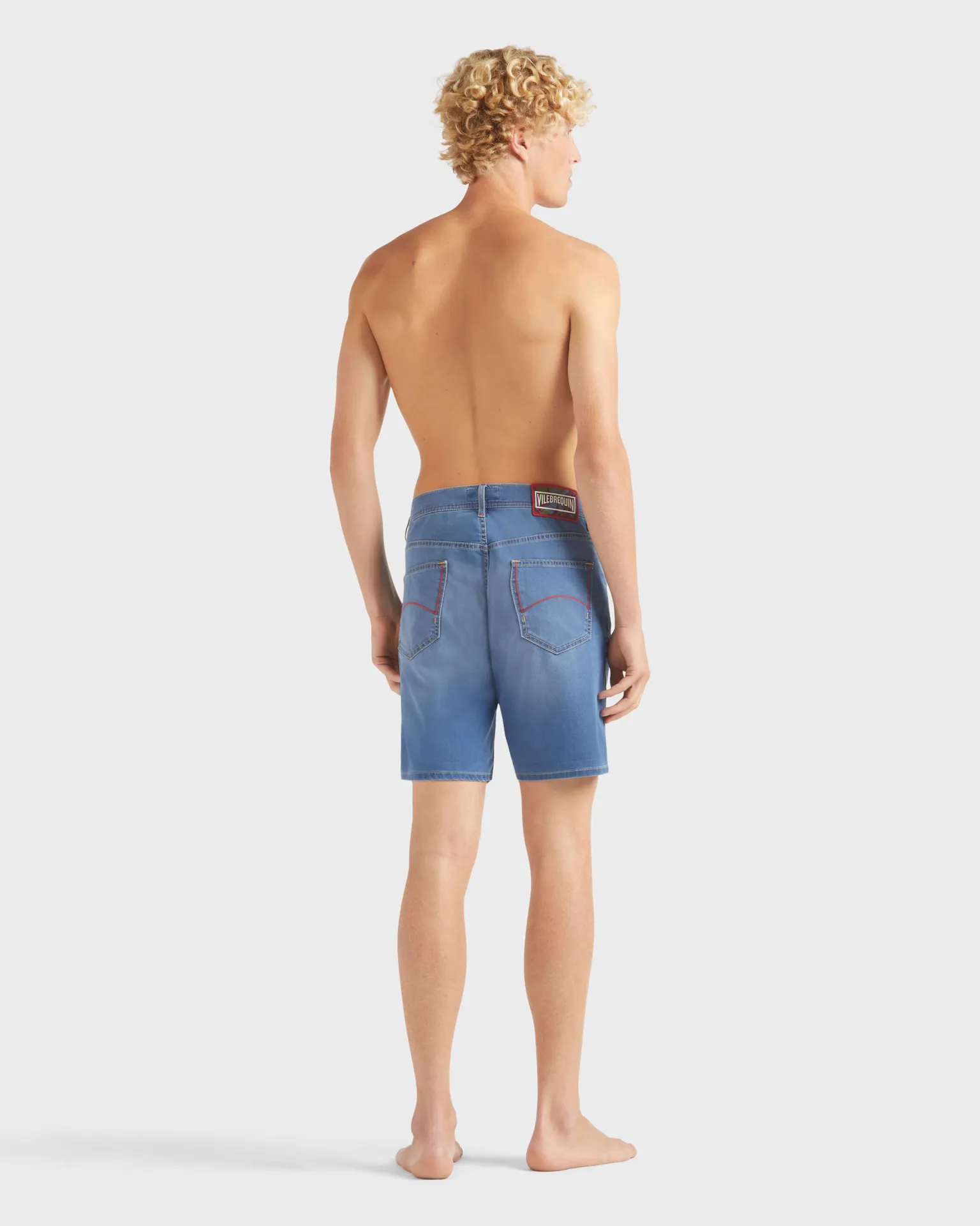 Vilebrequin - Crab Balloons Bermudashorts Aus Denim Für Herren - Bermuda - Garonne - Blau - Größe 36 – Bild 4
